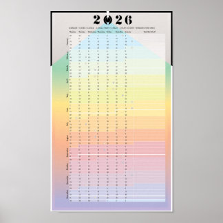 Calendario 2026 - Póster Planificador de Luna