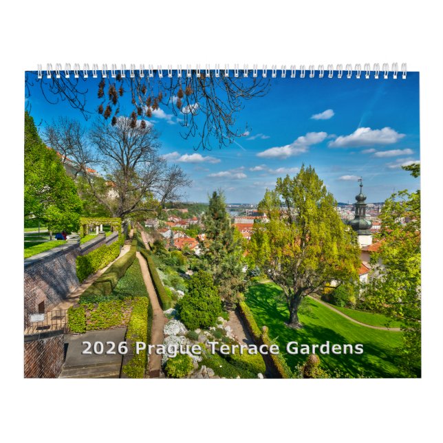 Calendario 2026 Praga - Jardines de Terrazas (Tapa)