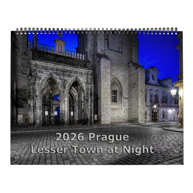 Calendario 2026 Prague Lesser Town at Night Calendar (Tapa)