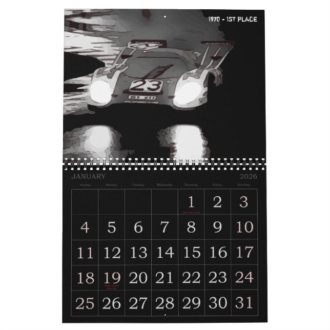 CALENDARIO 2026 RACING CALENDAR (Jan 2026)