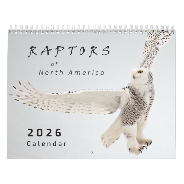 Calendario 2026 Raptors of North America Bird Photo Calendar (Tapa)