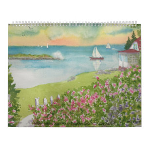 Calendario 2026 Roseann Meserve Artista Acuarela