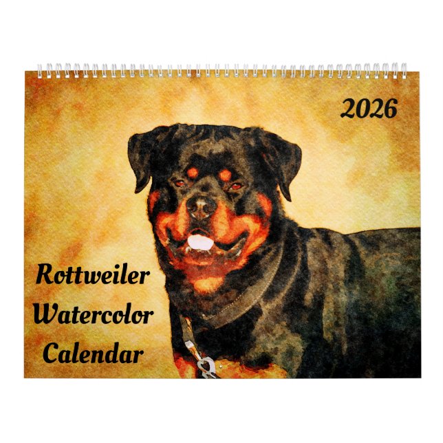 Calendario 2026 Rottweiler Dog Rottie Mama Owner Lover Gift (Tapa)