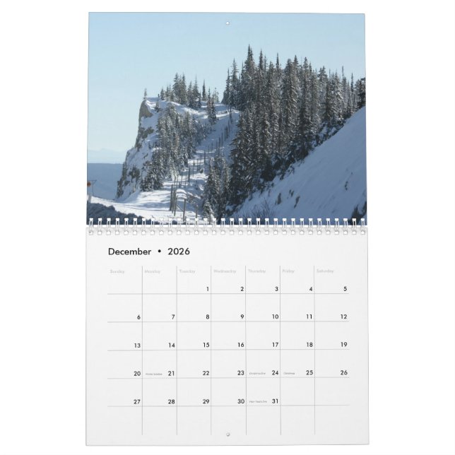 Calendario 2026 Scenic Wilderness Landscape  Calendar (Dec 2026)