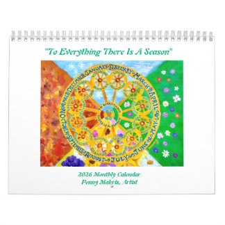 Calendario 2026 Seasonal Monthly Calendar