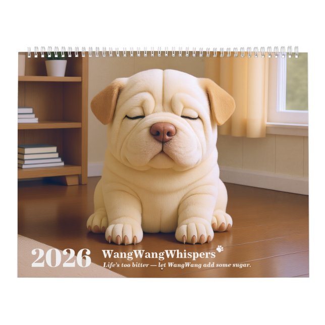 Calendario 2026 Shar Pei Puppy by WangWang (Tapa)