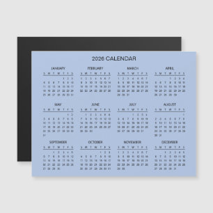 Calendario 2026 Simple pero Elegante Imán