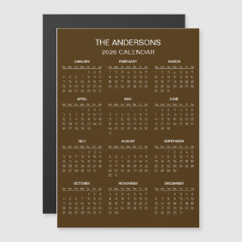 Calendario 2026 Simple pero Elegante | Imán
