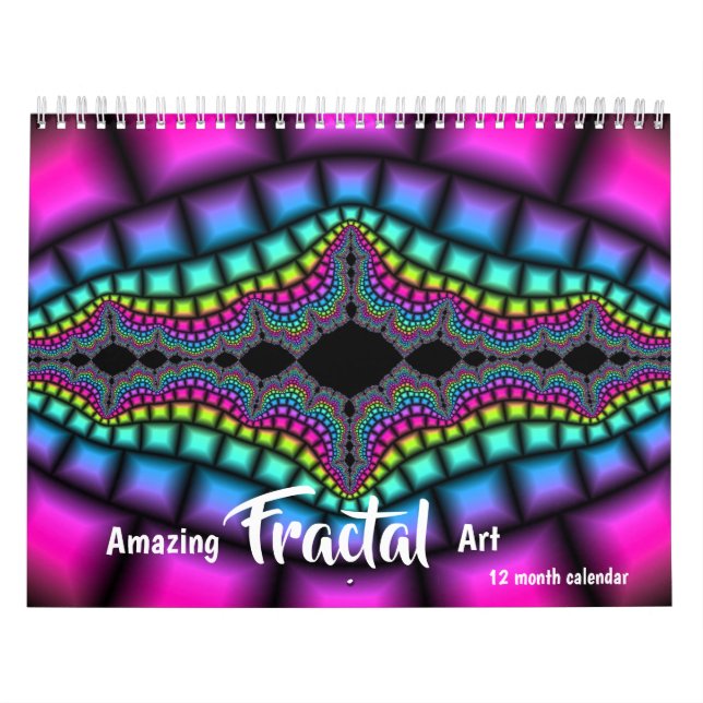 Calendario 2026 Sorprendente arte fractal psicodélico (Tapa)