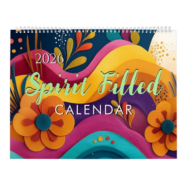 Calendario 2026 Spirit Bible Verse Faith Wall Calendar (Tapa)