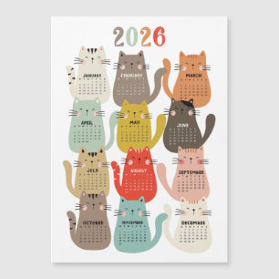 Calendario 2026 Tones terrestres gatos
