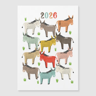 Calendario 2026 Tonos terrestres burro