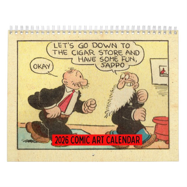 Calendario 2026 Vintage Comic Art Wall Calendar (Tapa)