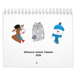 Calendario 2026 Whimsical Animals Calendar ...