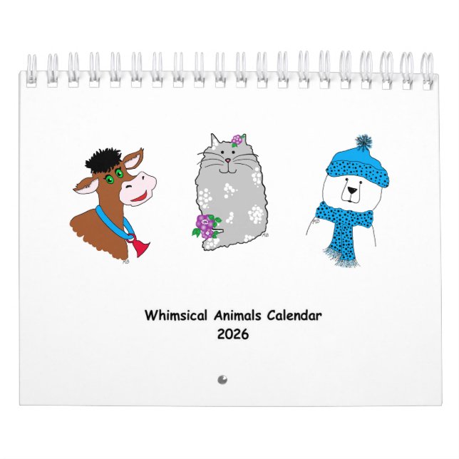 Calendario 2026 Whimsical Animals Calendar ... (Tapa)