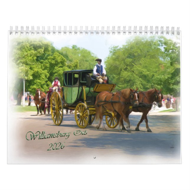 Calendario 2026 Williamsburg Oils Calendar (Tapa)