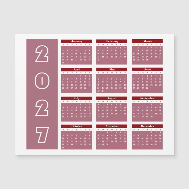 Calendario 2027 (Anverso)