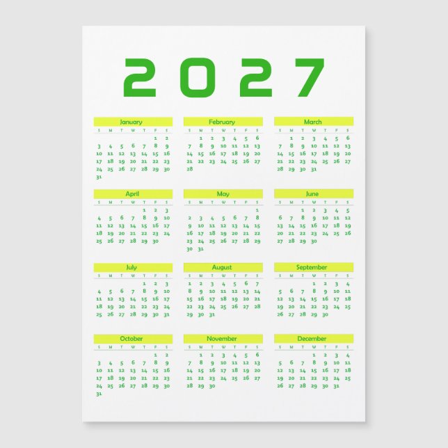 Calendario 2027 (Anverso)