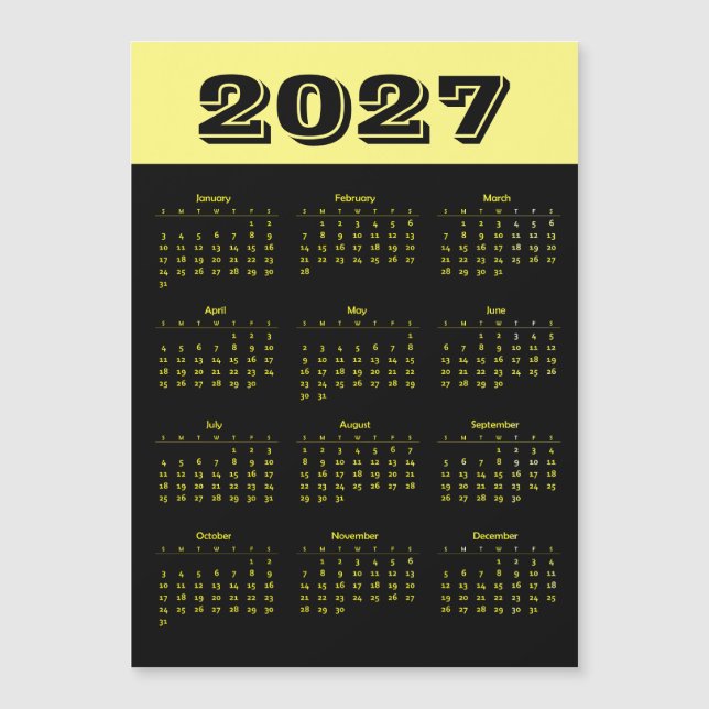 Calendario 2027 (Anverso)