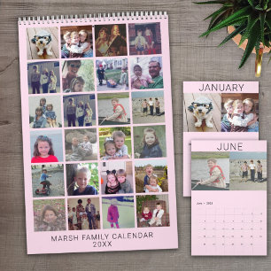 Calendario 2027 - 24 Fotos - Rosa Sonrojado - Familia Moderna
