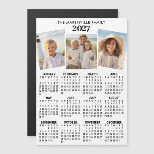 Calendario 2027 3 Fotos - Tarjeta Magnética Vista