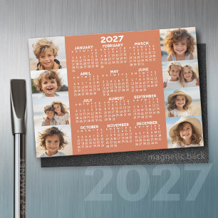 Calendario 2027 - 8 Fotos Imán de Terra Cotta Blan