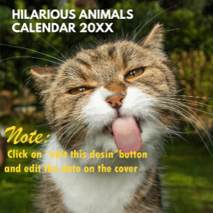 Calendario 2027 Animales Divertidos Personalizados