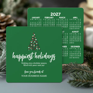 Calendario 2027 Árbol de Navidad Logotipo Empresar