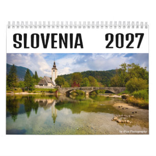Calendario 2027 Bled y fotografía de Eslovenia