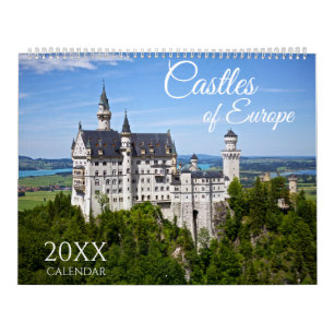 Calendario 2027 Castillos Escénicos Europeos de Europa Pared