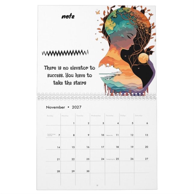 Calendario 2027 Celestial Personalizable - Agrega tus Fotos (Nov 2027)