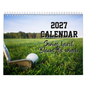Calendario 2027 Citas Divertidas de Golf Humor de 