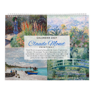Calendario 2027 - Claude Monet - Impresionismo