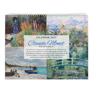 Calendario 2027 - Claude Monet - Impresionismo