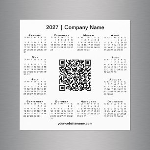 Calendario 2027 Código QR Empresarial Personalizad