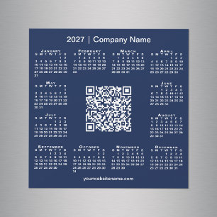 Calendario 2027 Código QR Empresarial Personalizad
