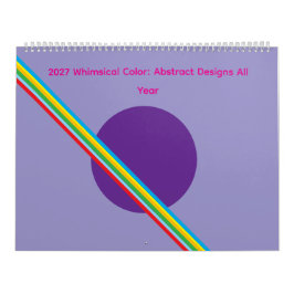Calendario 2027 Color Caprichoso: Diseños Abstractos Todo el