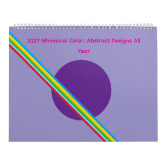 Calendario 2027 Color Caprichoso: Diseños Abstractos Todo el