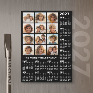 Calendario 2027 con 12 Fotos - Año Magnético