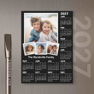 Calendario 2027 con 4 Fotos - Tarjeta Magnética An