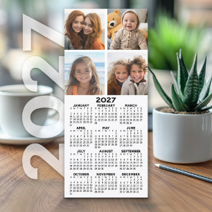 Calendario 2027 con 4 Fotos Tarjeta Modernista Min