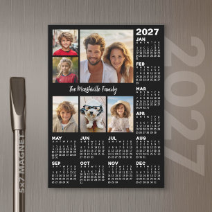 Calendario 2027 con 6 Fotos - Tarjeta Magnética An