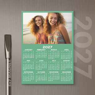 Calendario 2027 con Foto Minimalista Imán Moderno