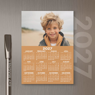 Calendario 2027 con Foto - Tarjeta Magnética de Añ