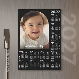 Calendario 2027 con Foto - Tarjeta Magnética de Añ