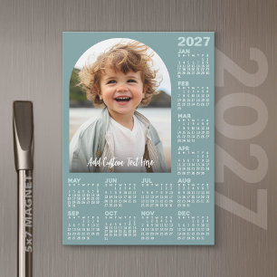 Calendario 2027 con Foto - Tarjeta Magnética de Añ
