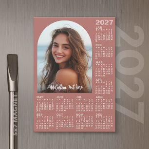 Calendario 2027 con Foto - Tarjeta Magnética de Añ