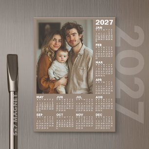Calendario 2027 con Foto - Tarjeta Magnética de Añ