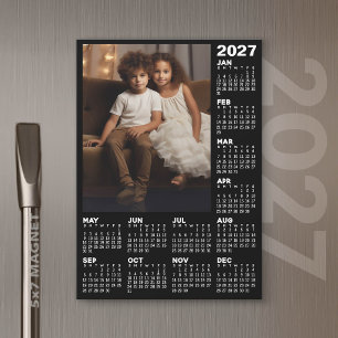 Calendario 2027 con Foto - Tarjeta Magnética de Añ