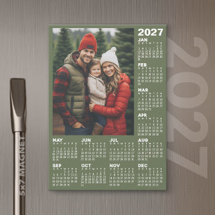 Calendario 2027 con Foto - Tarjeta Magnética de Añ